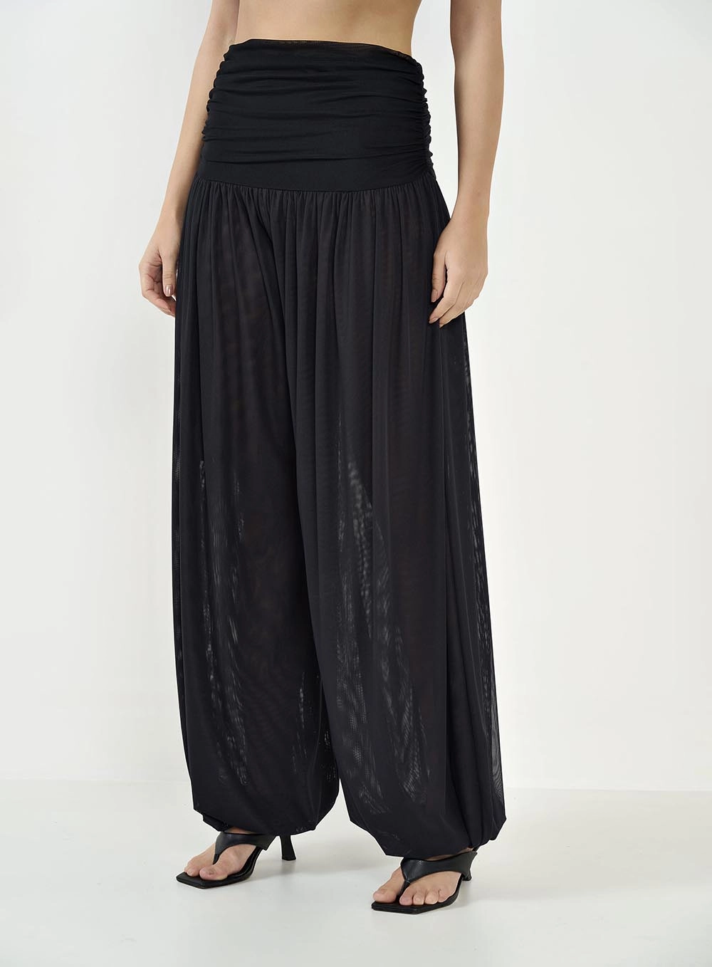 Calça Feminina Tule Joana Cós Duplo Preto