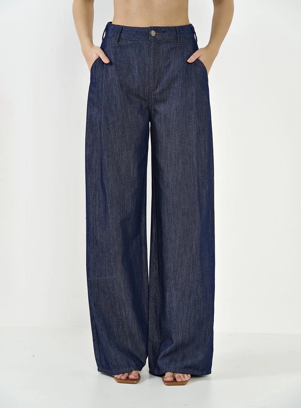 Calça Jeans Feminina Joana Wide Índigo