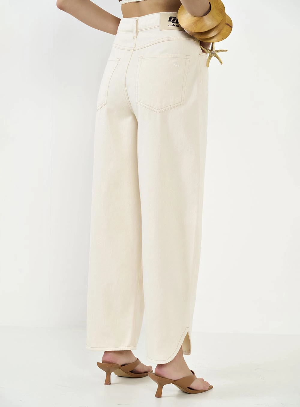 Calça Feminina Joana Sarja Barril Off Shell
