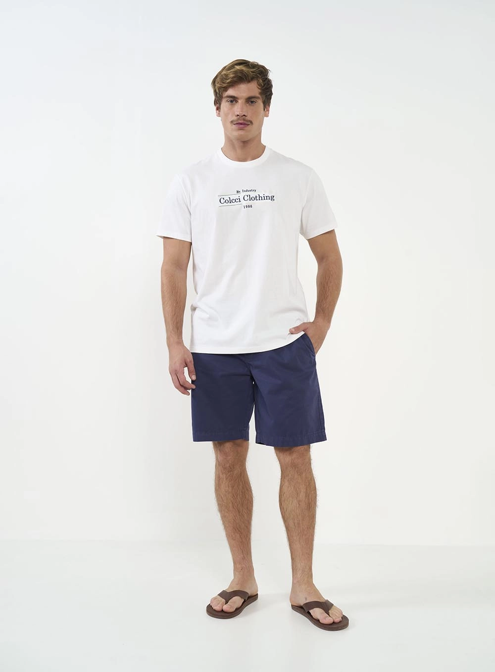 Bermuda Sarja  Masculina Davi Azul