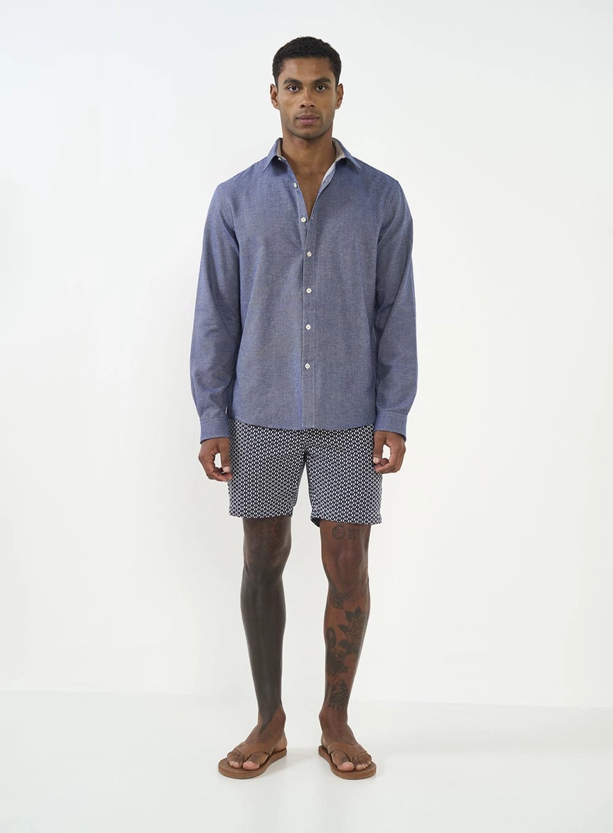 Bermuda Em Sarja Estampada