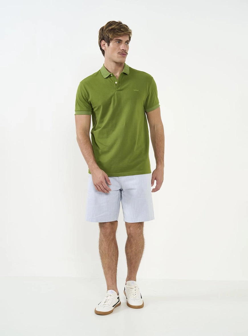 Polo Masculina Basic Manga Curta