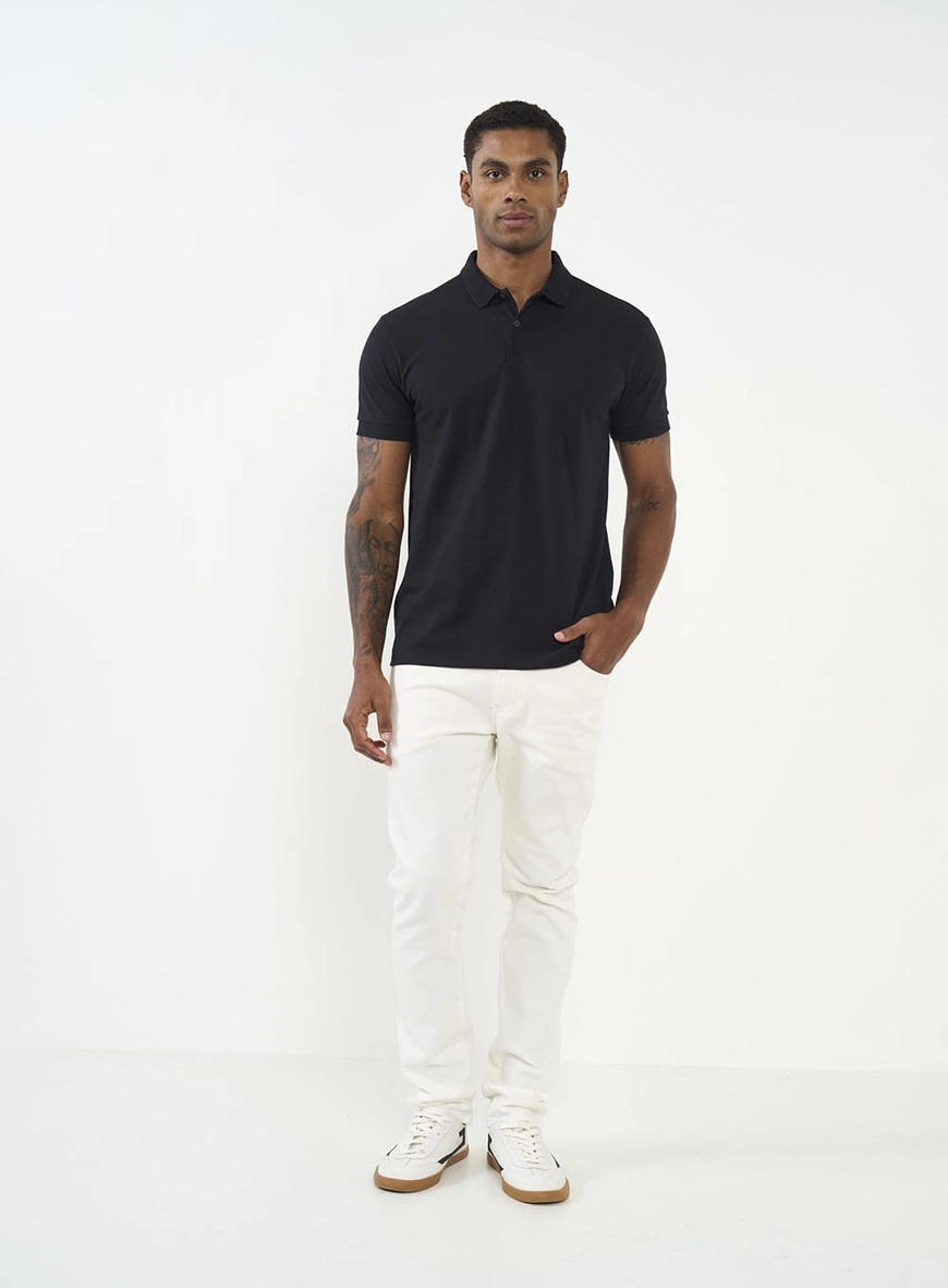 Polo Masculina Basic Manga Curta