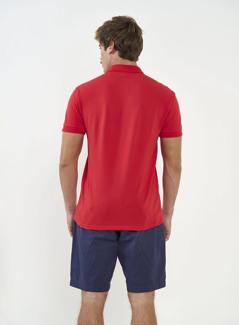 Polo Masculina Basic Manga Curta Vermelho