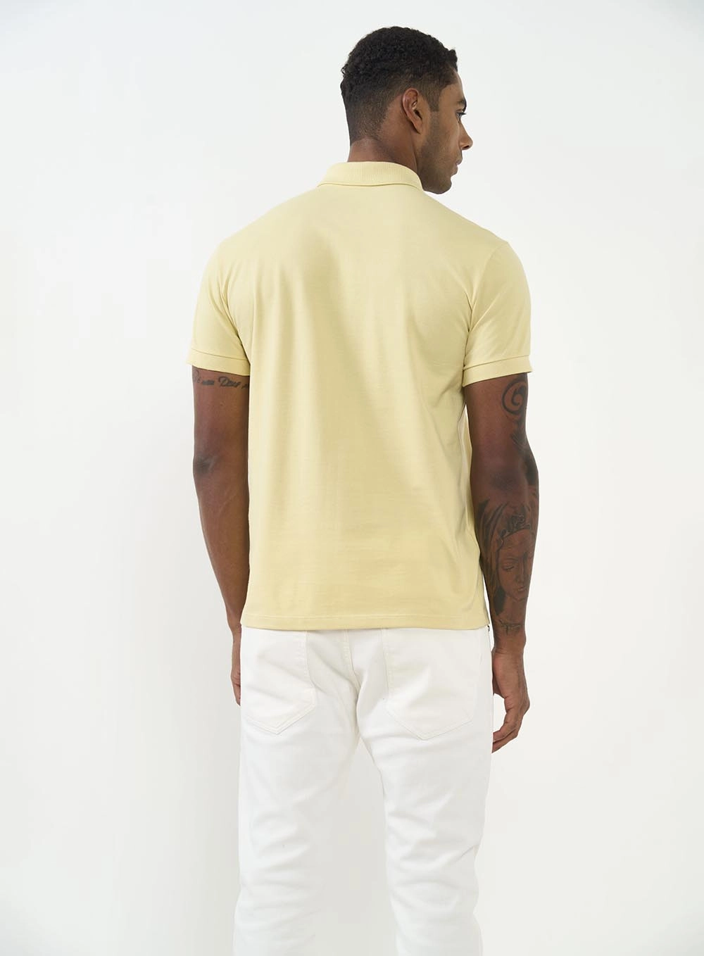 Polo Masculina Basic Manga Curta Amarelo