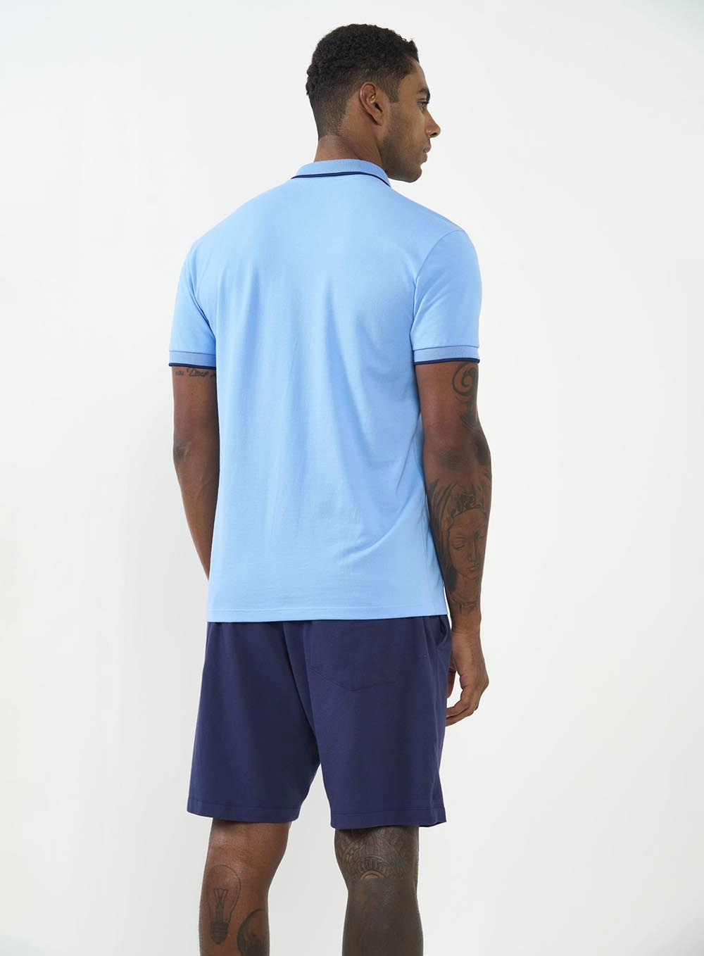 Polo Comfort Masculina Azul