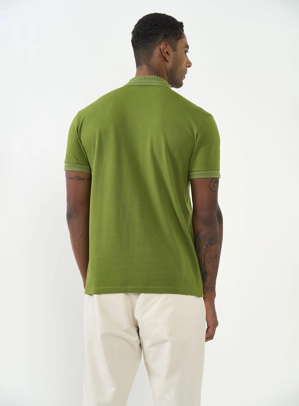 Polo Masculina Manga Curta Verde