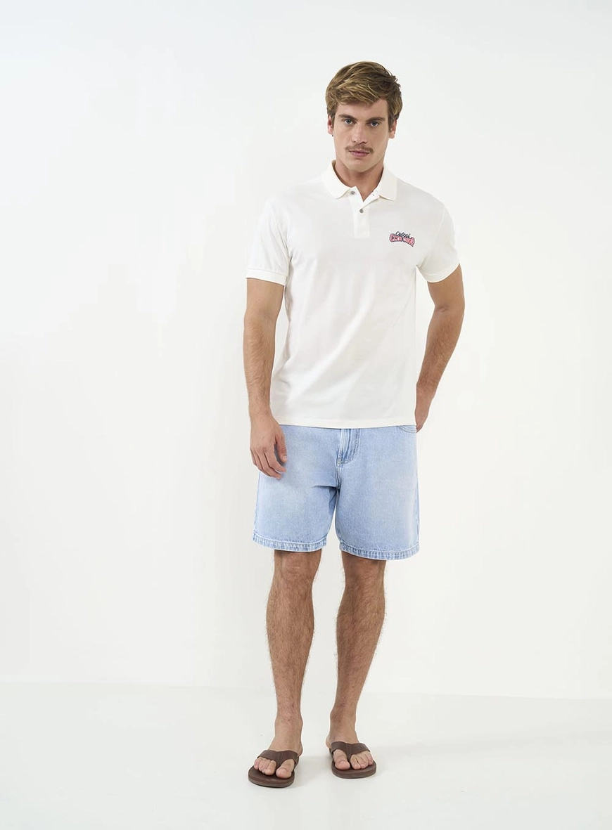Polo Masculina Com Aplicação