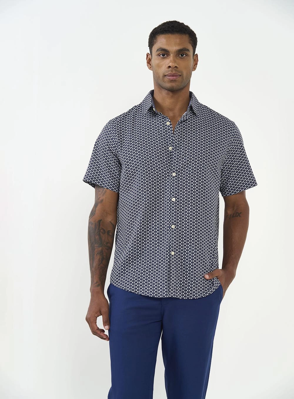 Camisa Estampada Relax Manga Curta Estampados