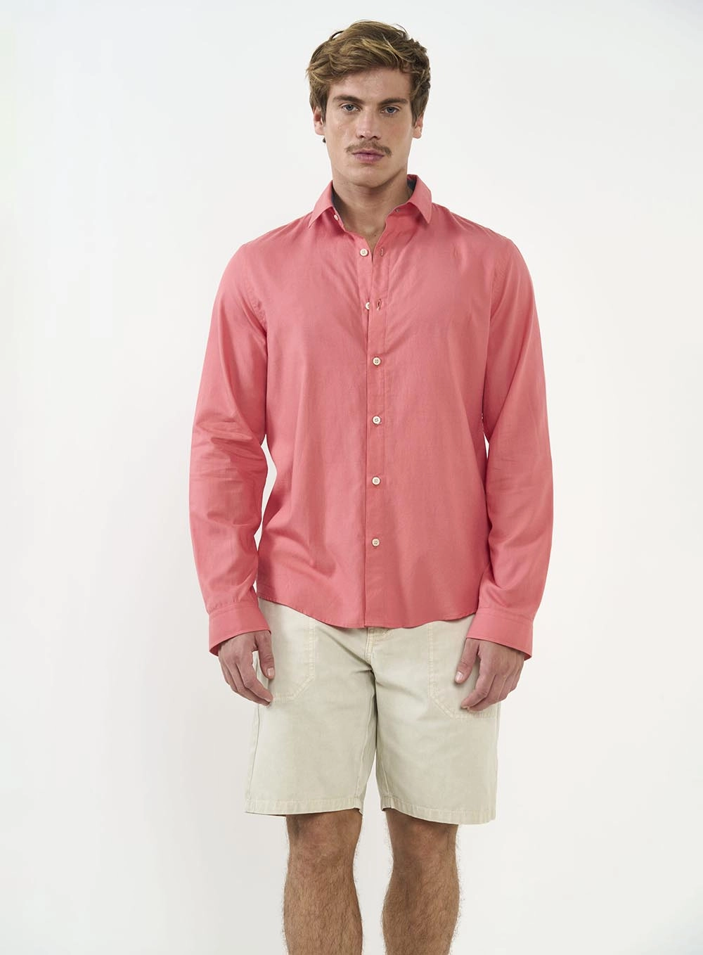 Camisa Relax Manga Longa Rosa