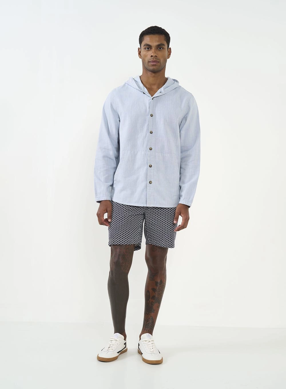 Jaqueta Comfy Com Capuz Azul