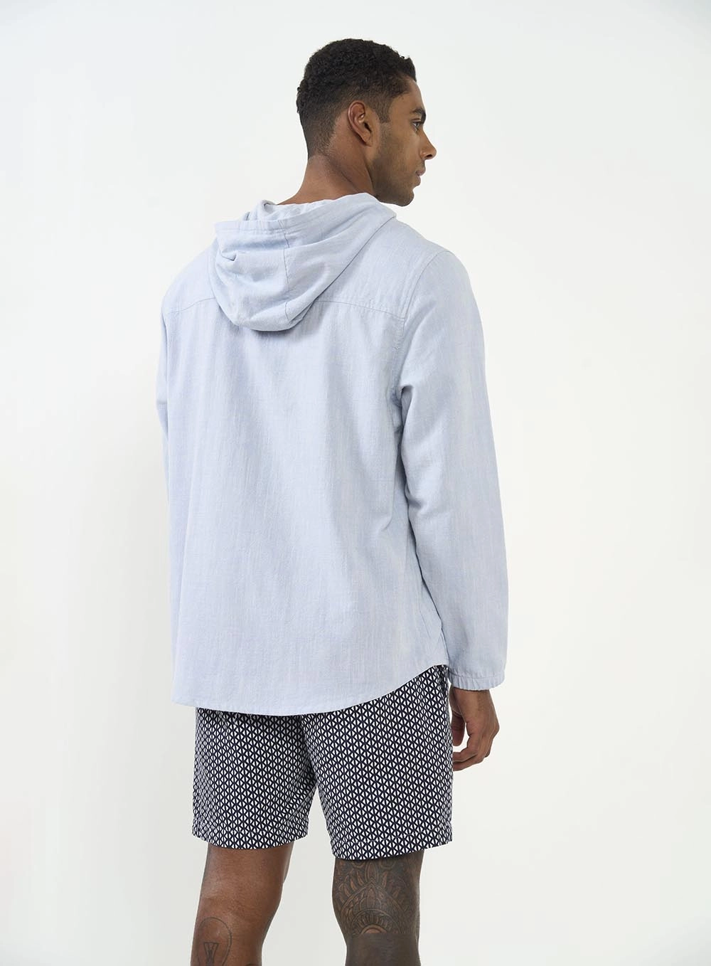 Jaqueta Comfy Com Capuz Azul
