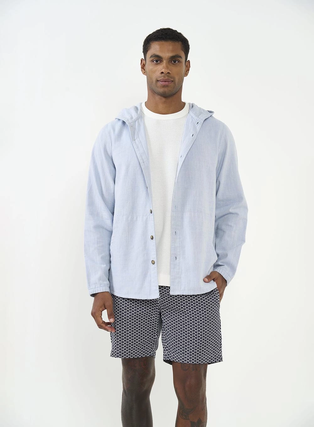 Jaqueta Comfy Com Capuz Azul