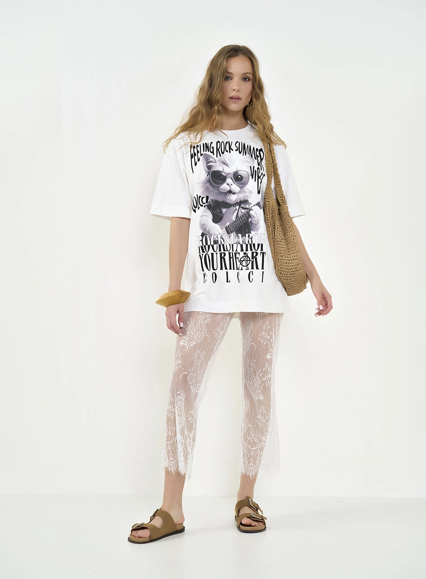 Camiseta Feminina Jamie Estampada