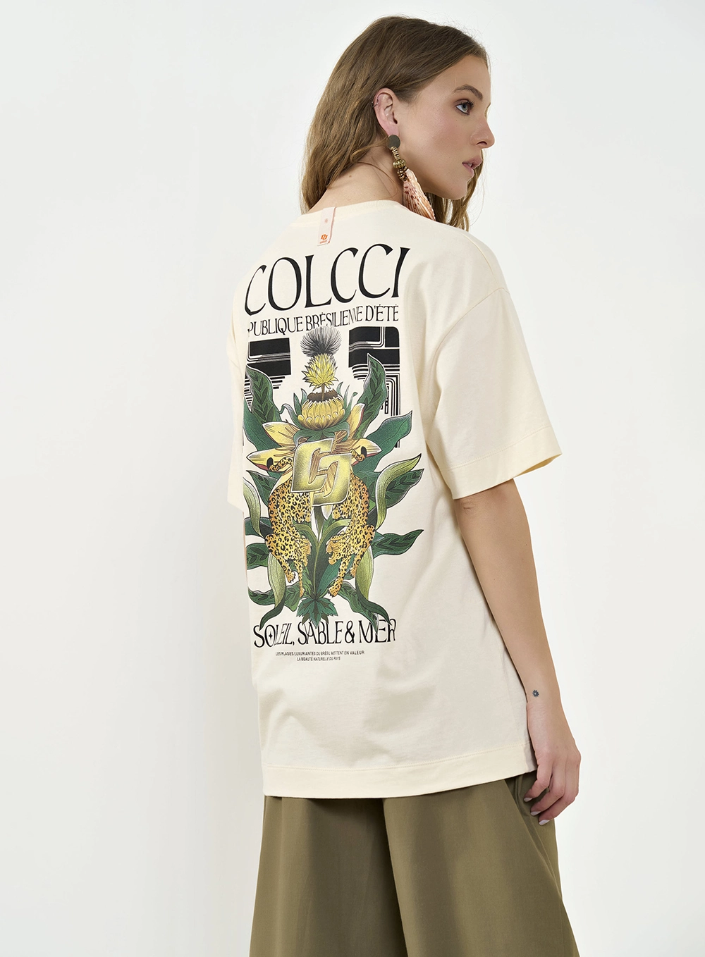 Camiseta Feminina Estampada Bege Leblanc