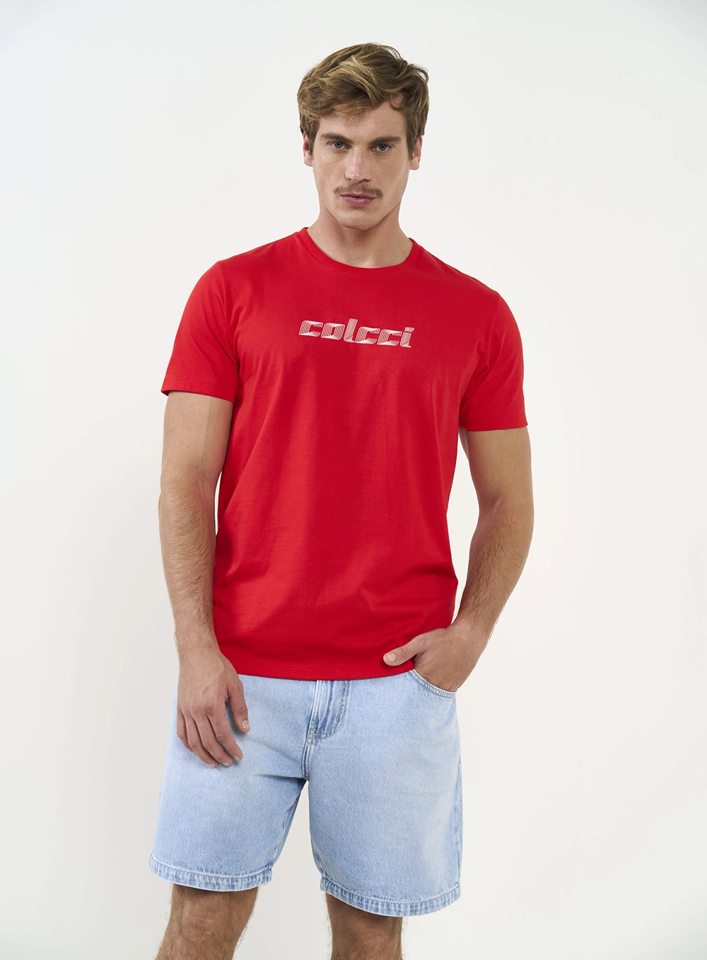 Camiseta Com Logo Frontal Vermelho