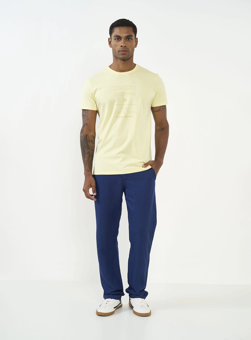Camiseta Slim Com Estampa Frontal