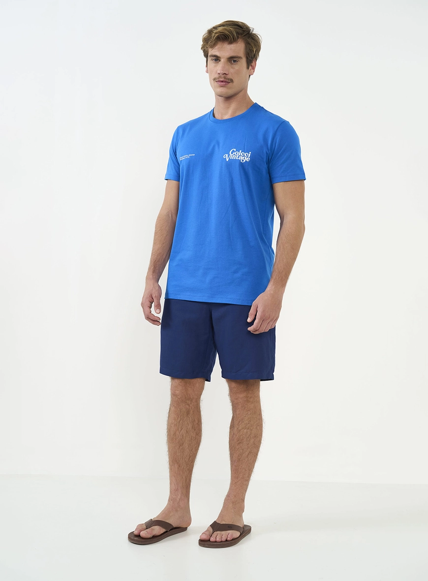 Camiseta Slim Com Detalhe Em Estampa