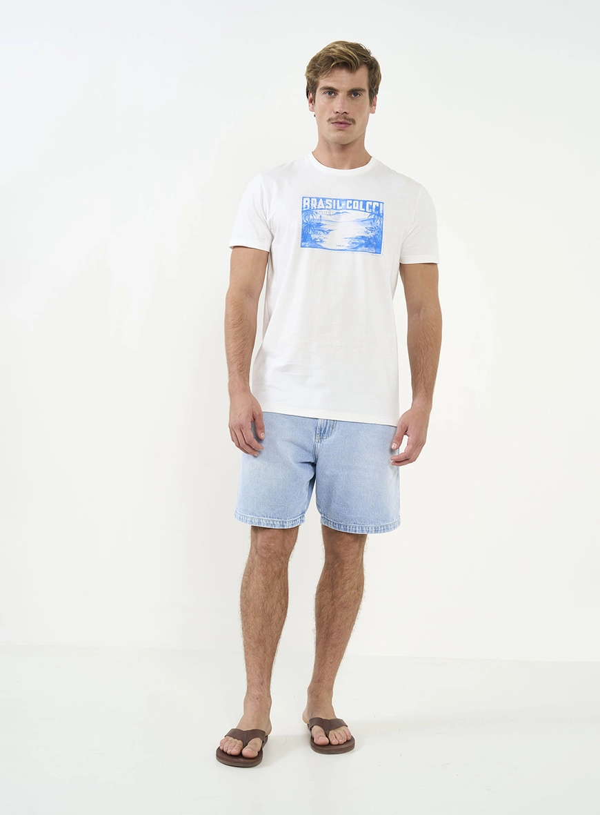Camiseta Slim Com Estampa