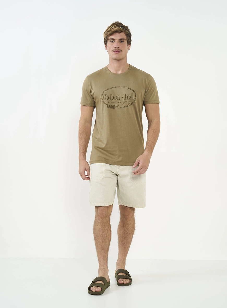 Camiseta Comfort Manga Curta Com Estampa