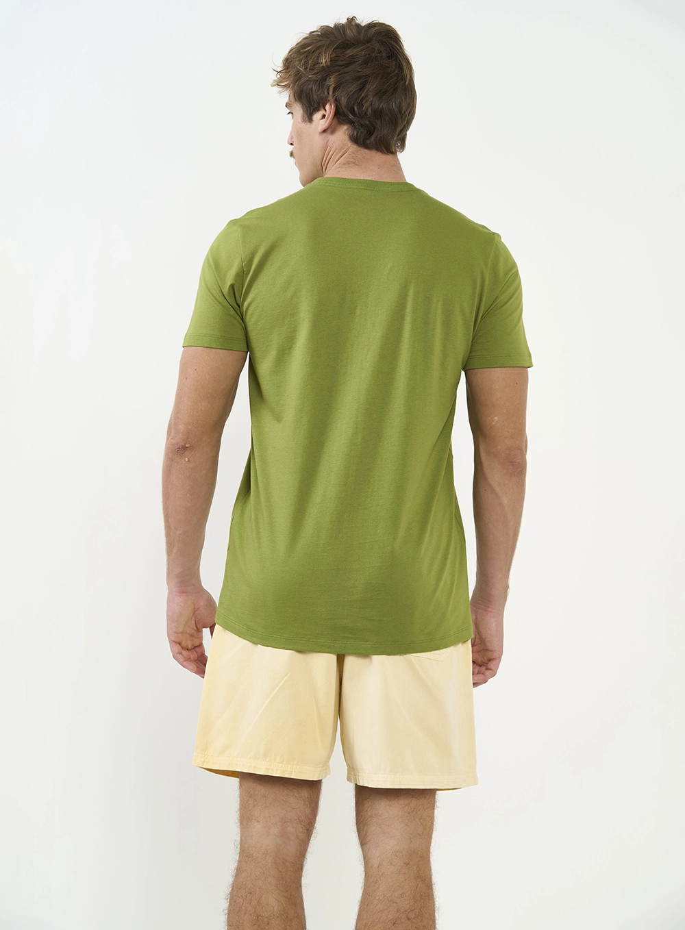 Camiseta Slim Com Logo Em Bordado Verde