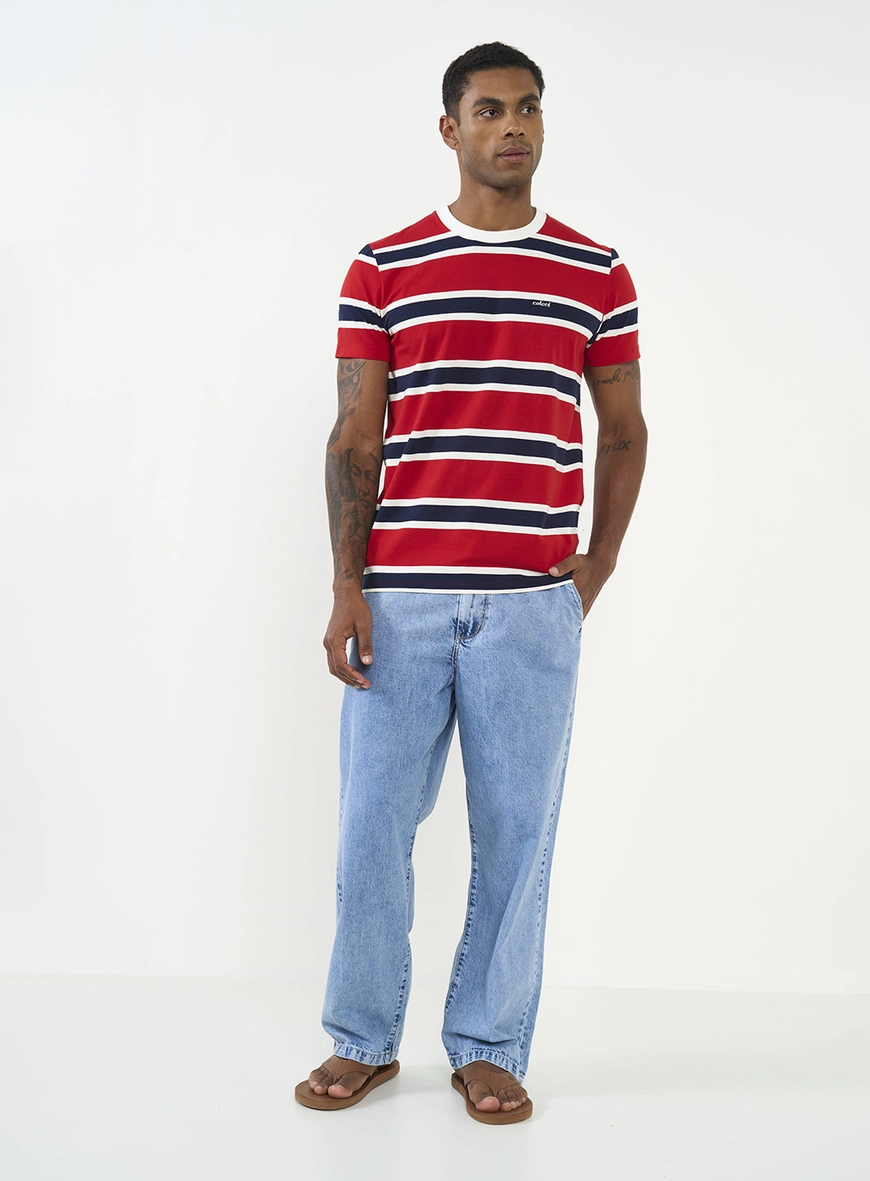 Camiseta Masculina Listrada