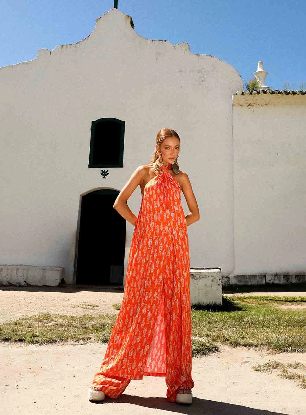 Blusa Estampada Max Alongada Estampados