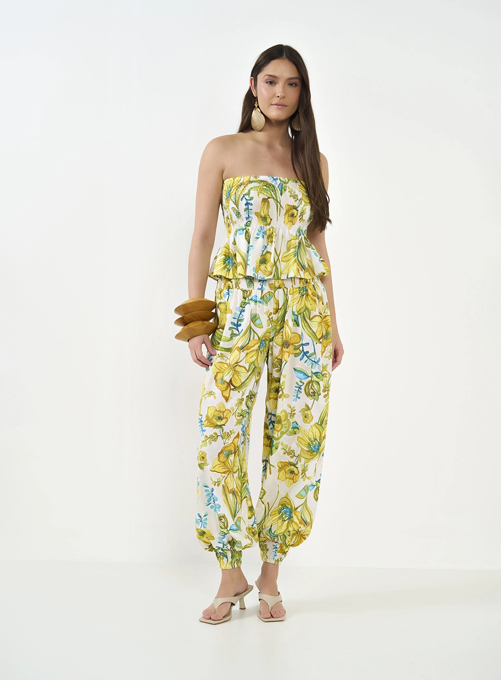 Blusa Estampada Peplum Estampados