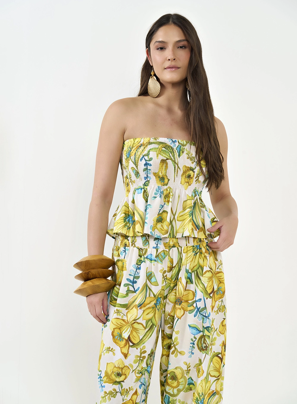 Blusa Estampada Peplum Estampados
