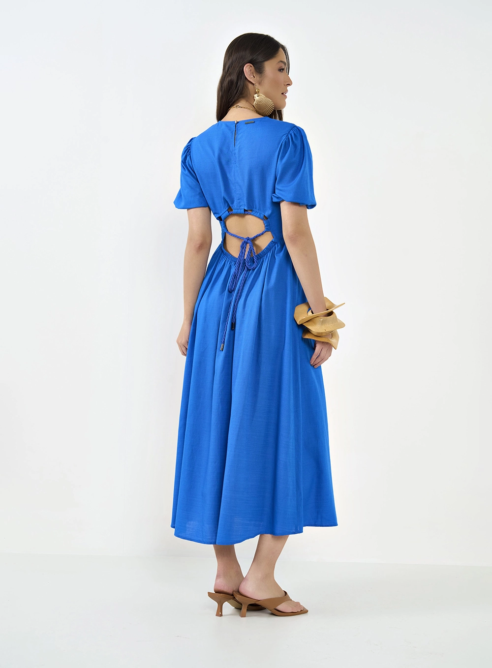Vestido Midi Comfort Azul