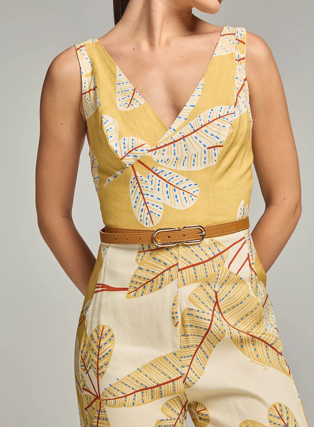 Macacão Alfaiataria Estampado De Alça Estampados 3