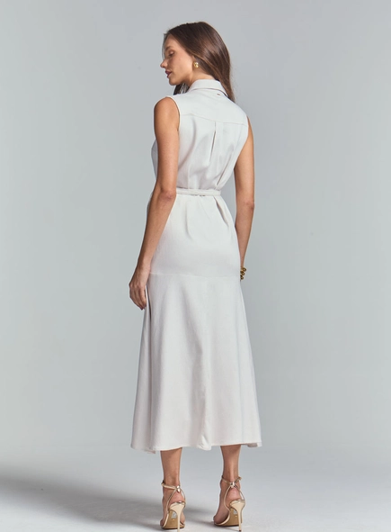 Chemisier Comfort Com Detalhes Gola Polo