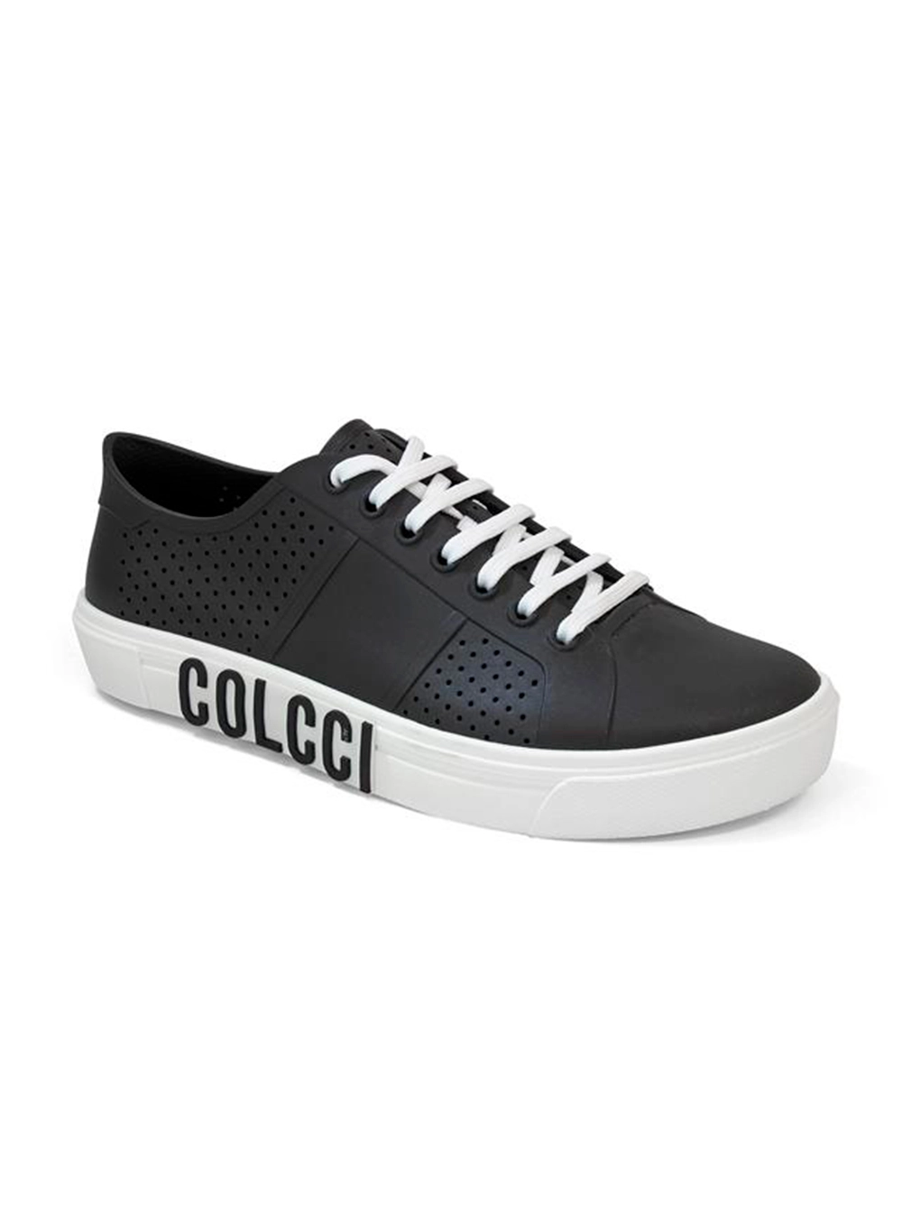 Tênis Furinhos Laterais Logomania Plastic Preto