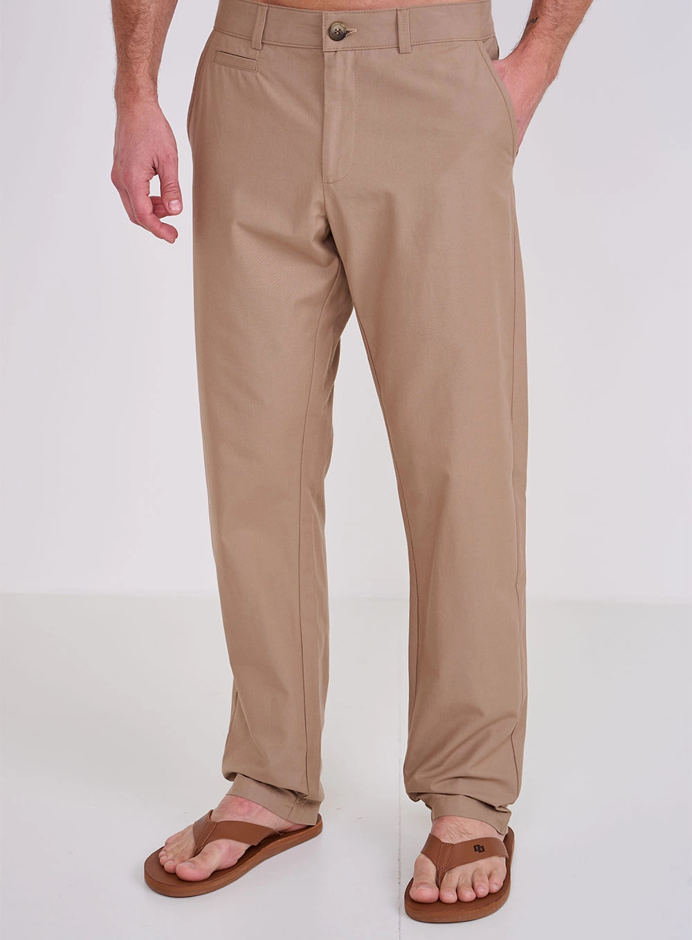 Calça Masculina Reta Bege