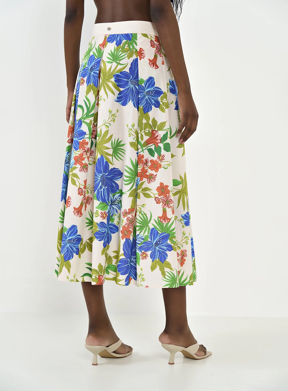 Saia Midi Joana Estampada Estampados