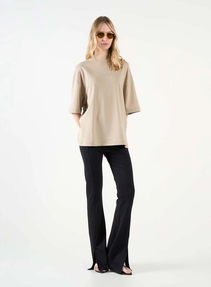 Camiseta Oversized Básica Bege 2