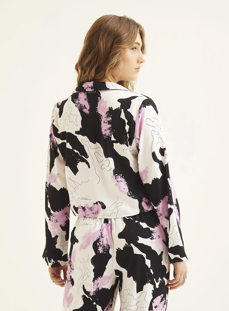 Camisa Feminina Alfaiataria Estampada Estampados 4