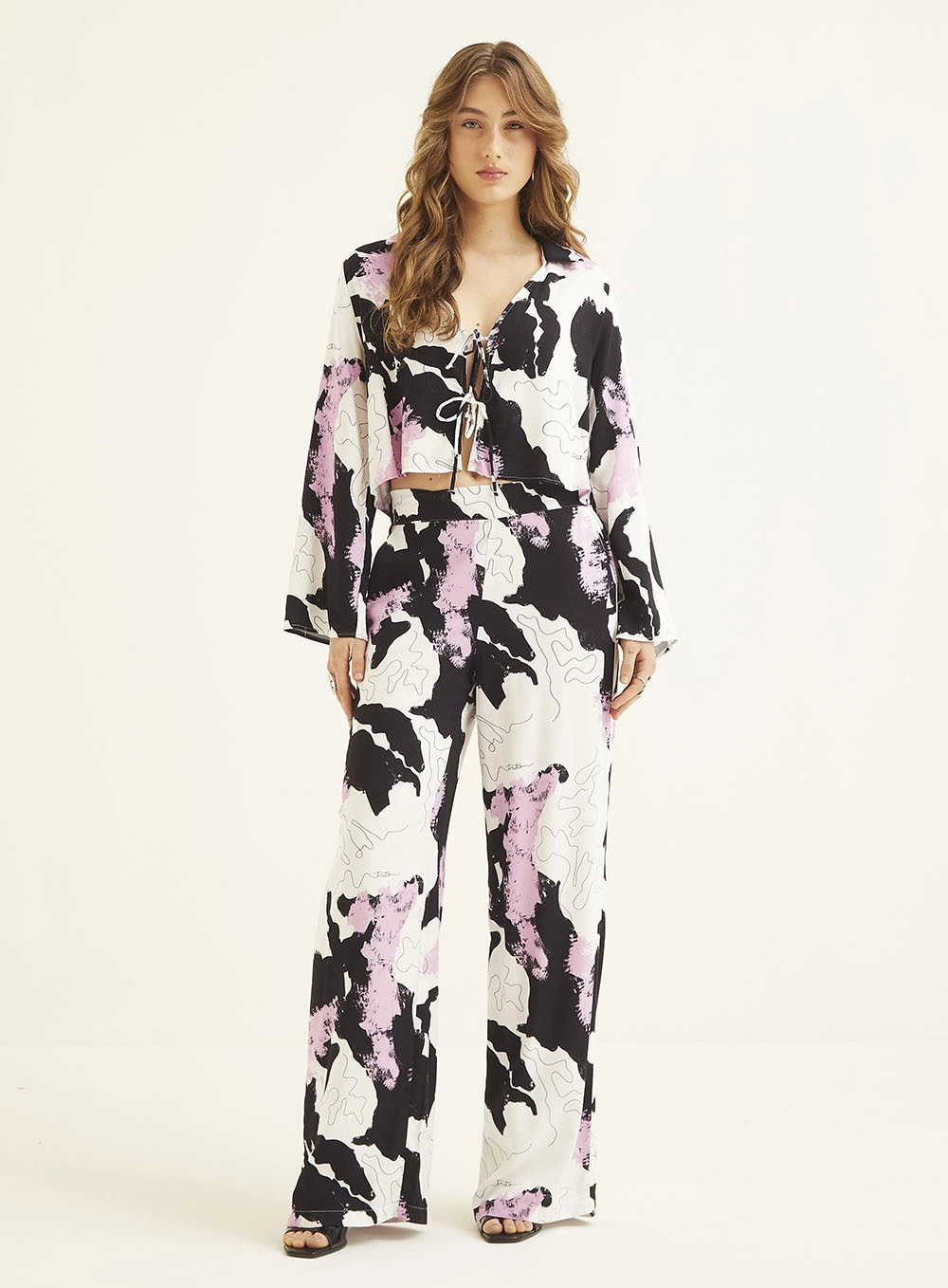 Camisa Feminina Alfaiataria Estampada Estampados 1