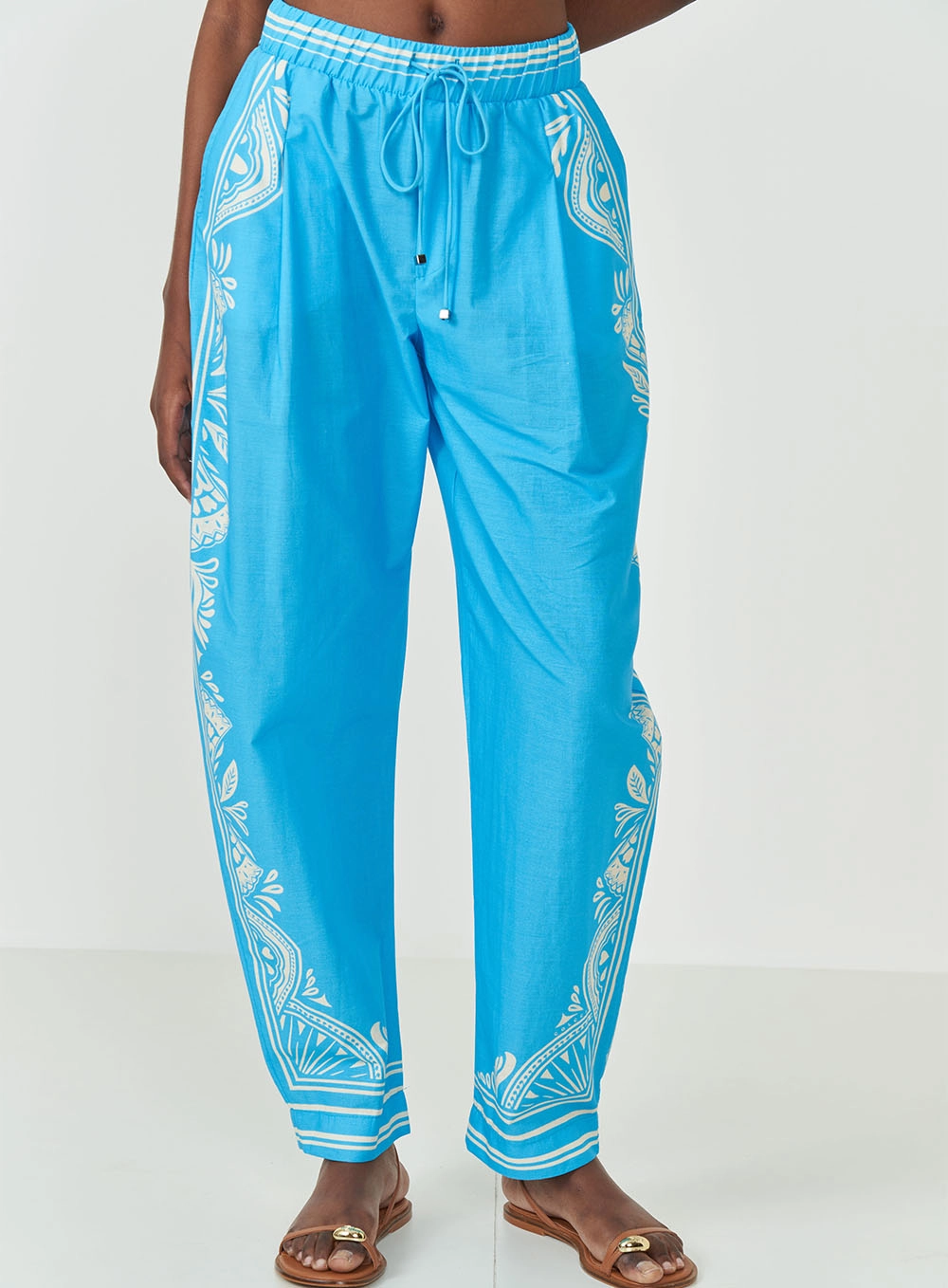 Calça Jade Estampada Cós Regulável Estampados