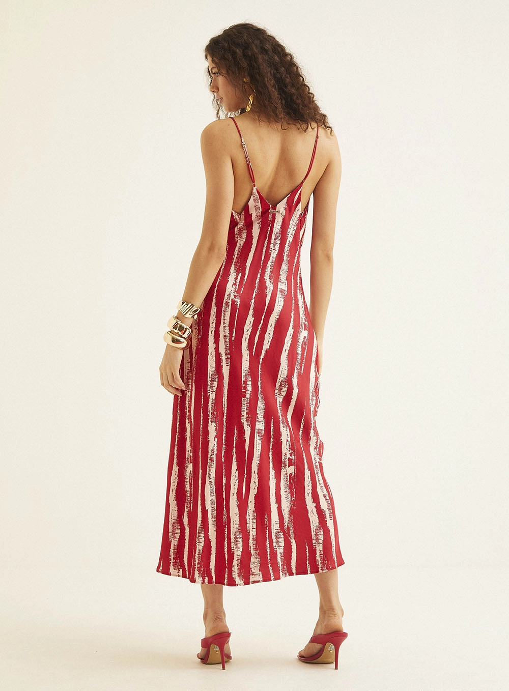Vestido Longo Estampado Decote Degagê Estampados 4