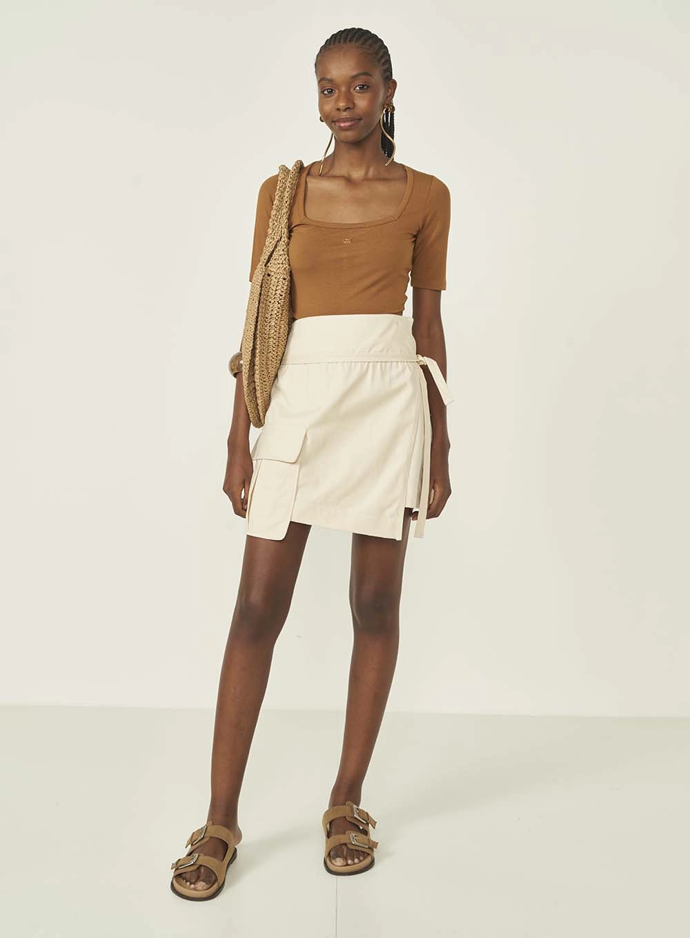 Blusa Feminina Slim Marrom Evermore