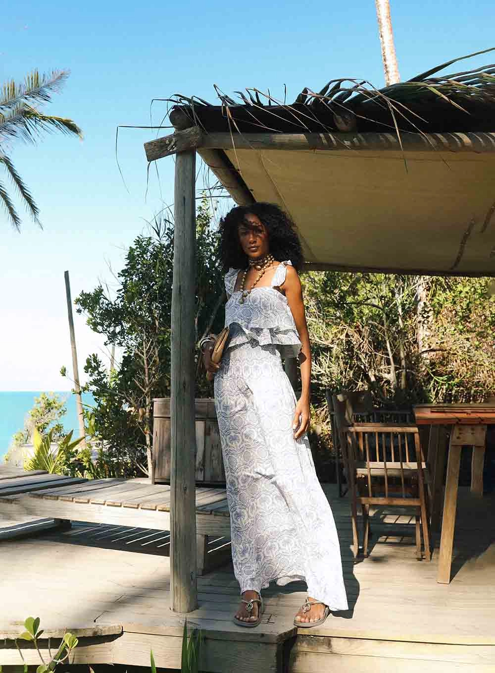 Saia Longa Jade Estampada Estampados