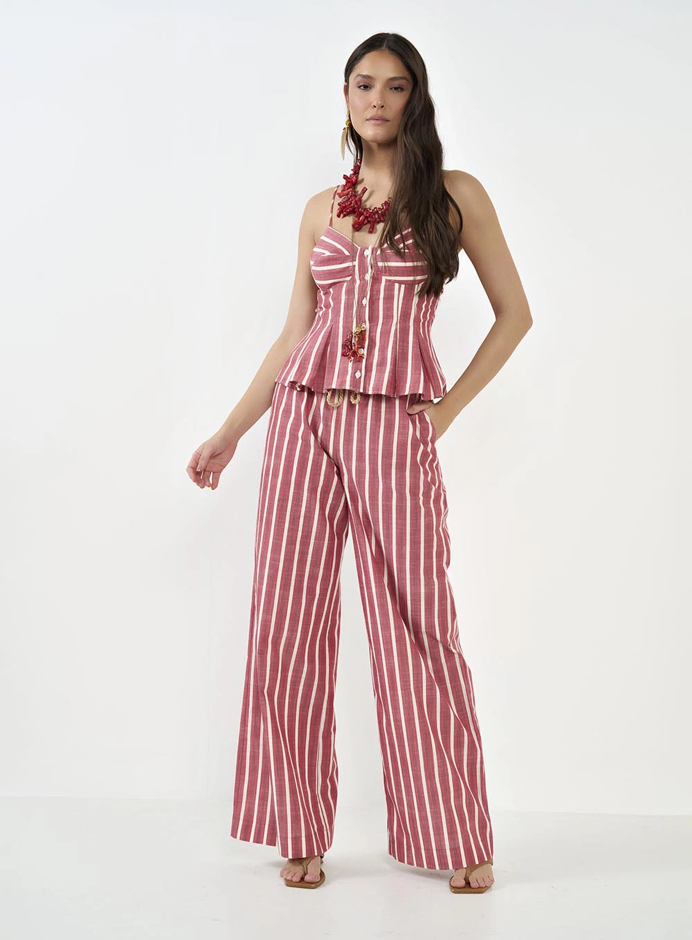 Calça Feminina Jade Listrada Estampados