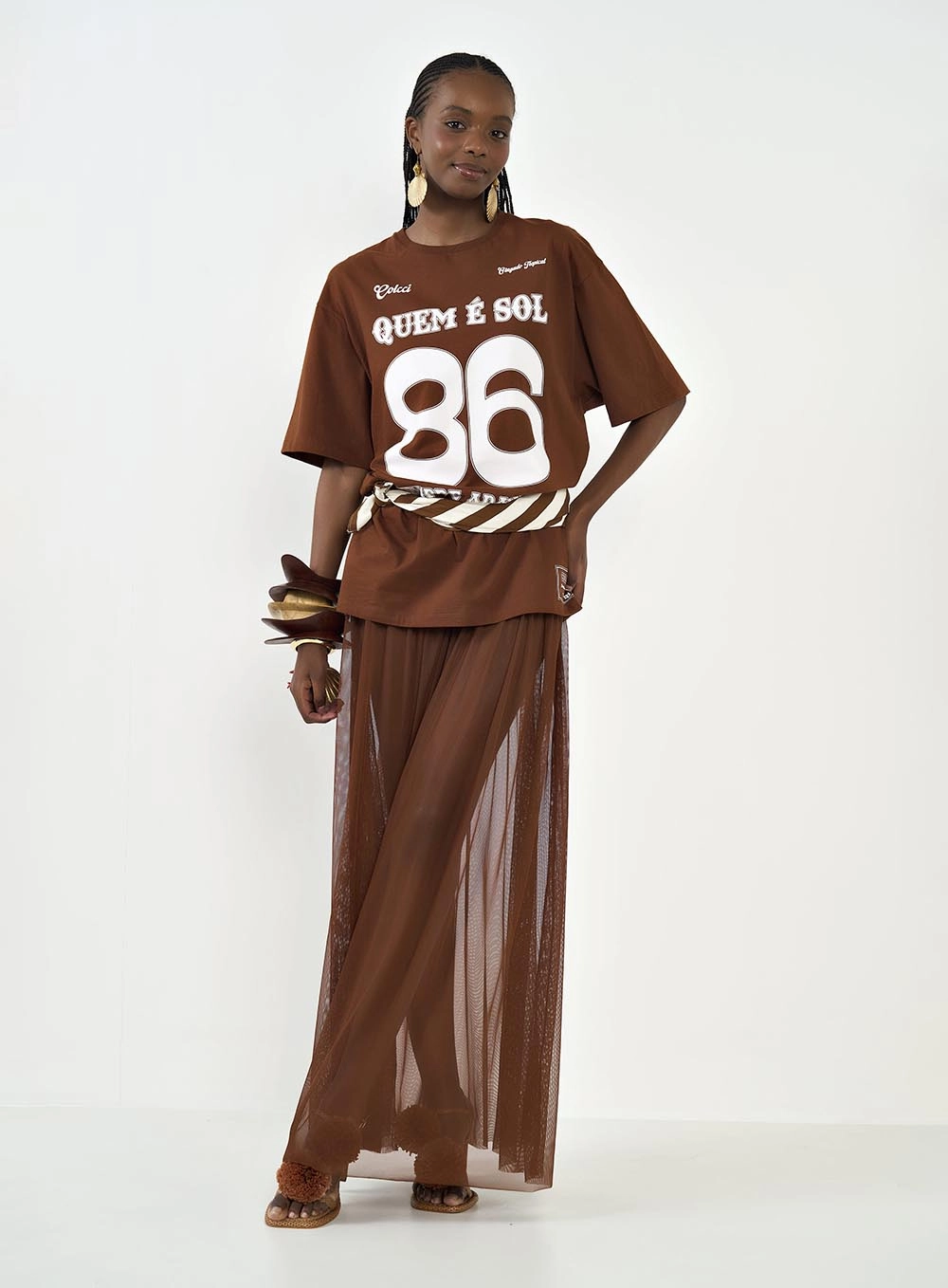 Camiseta Feminina Jamie Oversized Estampada | Colcci