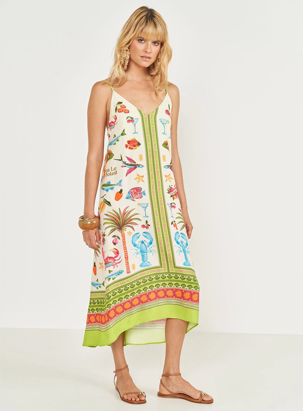 Vestido Amplo Estampado Estampados