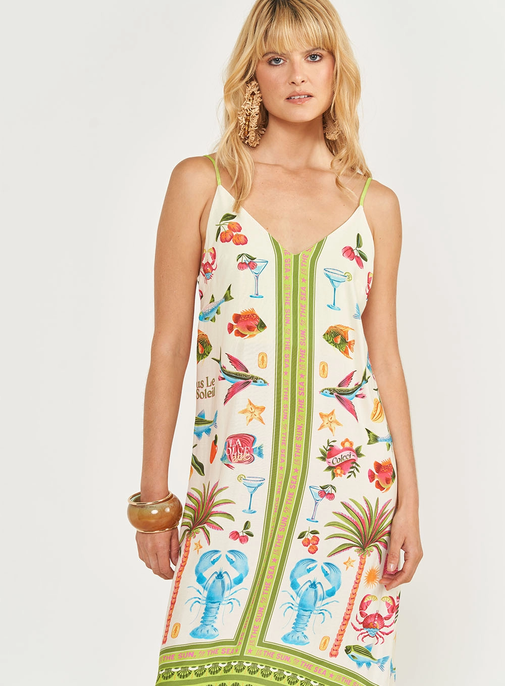 Vestido Amplo Estampado Estampados