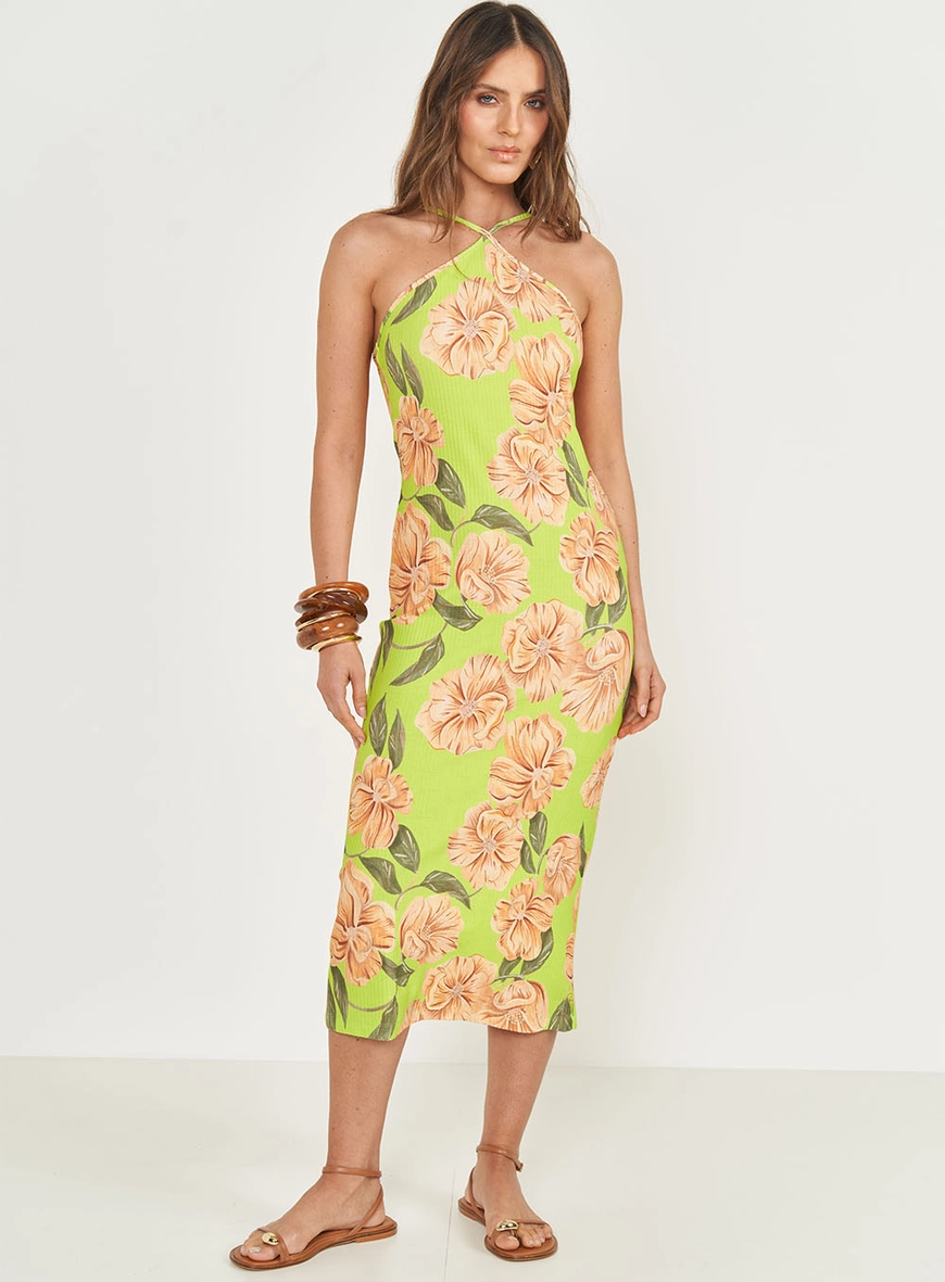 Vestido Midi Estampado