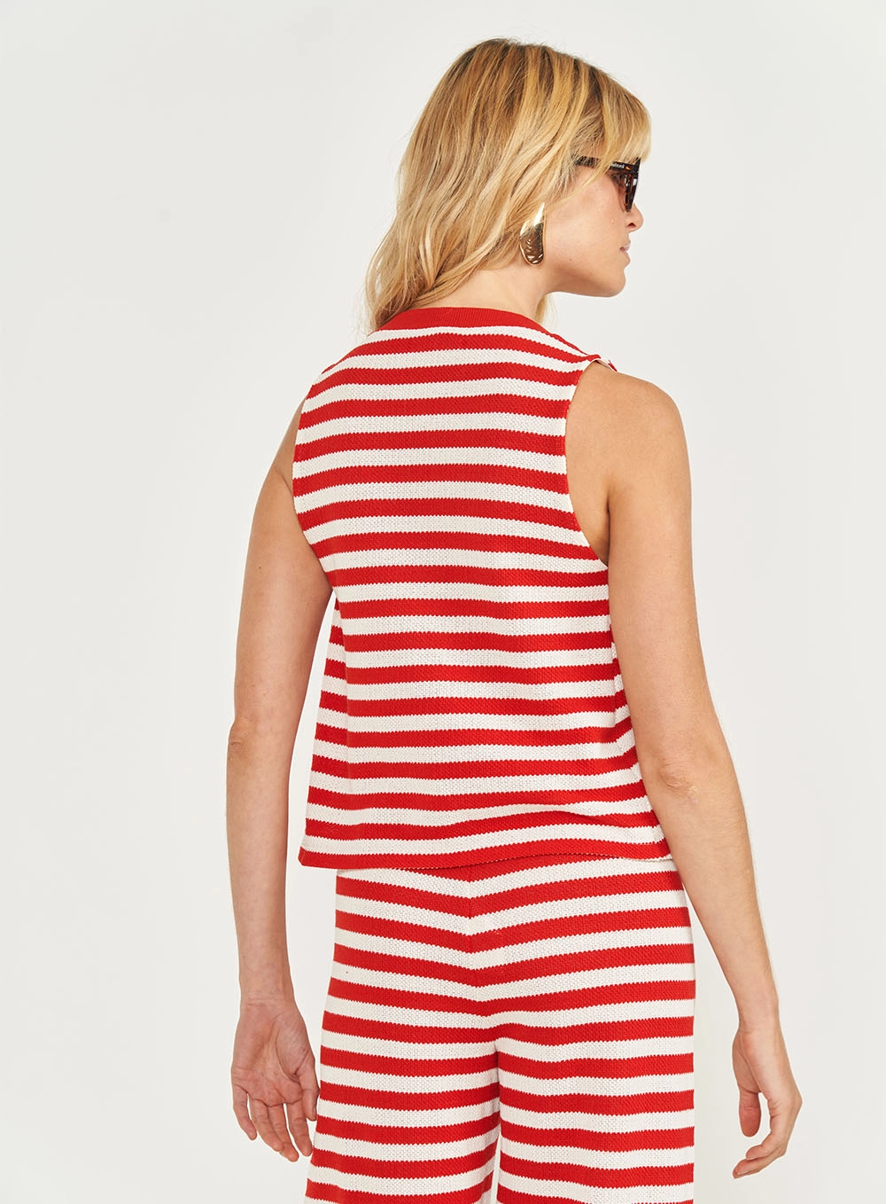 Blusa Listrada Com Amarração Frontal Estampados