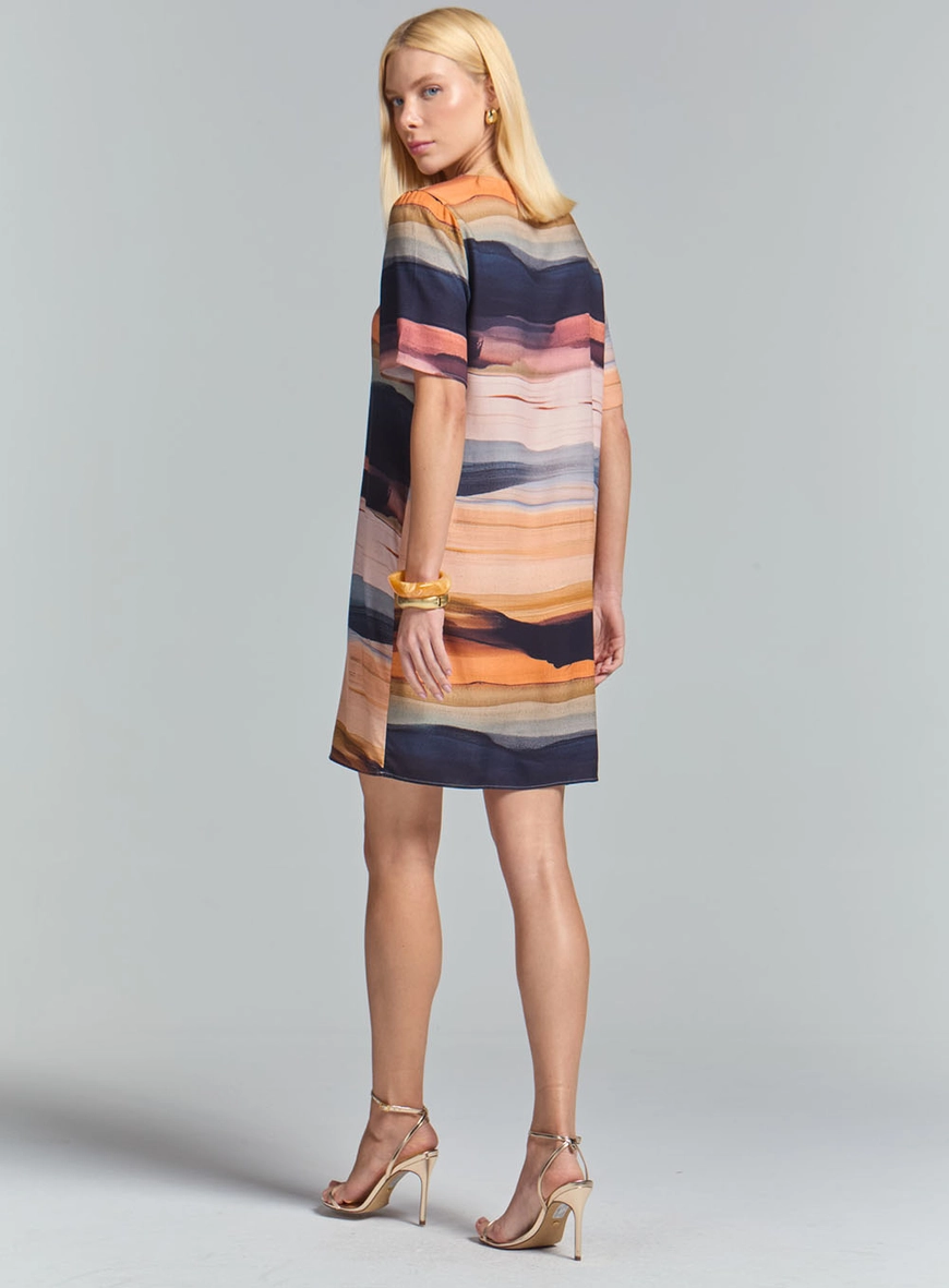 Vestido Curto Comfort Estampado Estampados 4