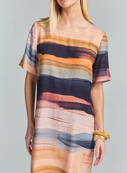 Vestido Curto Comfort Estampado